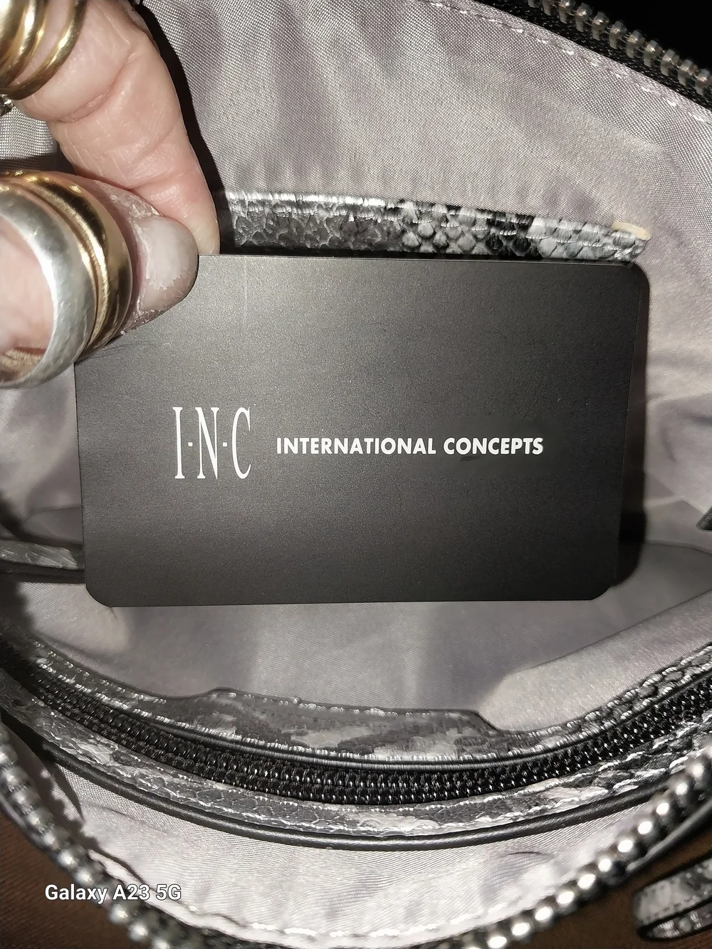 INC International Concepts sleek metallic